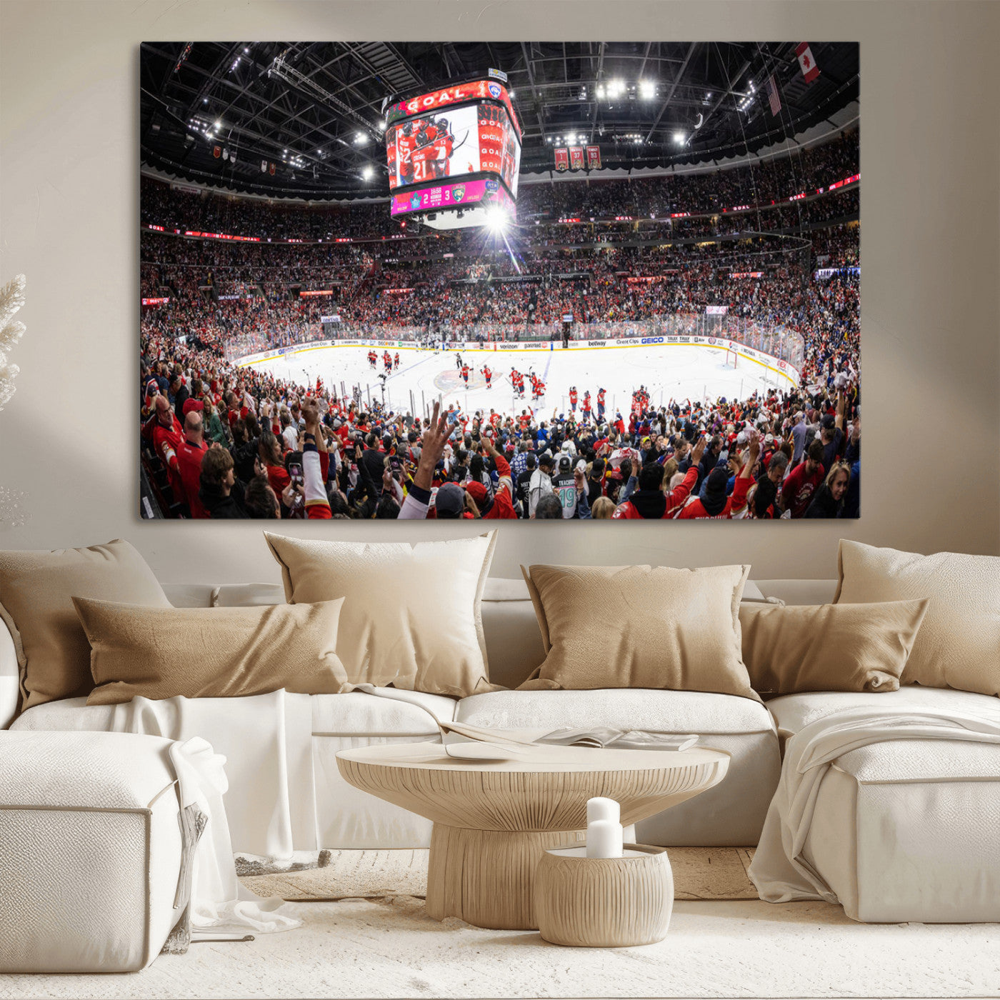 MGV-CV-36X24 - Amerant Bank Arena Wall Art Canvas Print - Basketball Arena Stadium Print