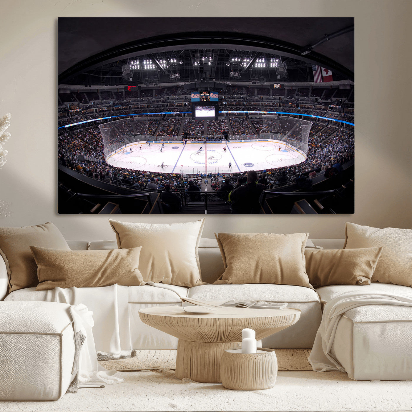 MGV-CV-36X24 - Ball Arena Denver Colorado Avalanche Hockey Team Wall Art Canvas Print - Denver Ice Hockey Stadium