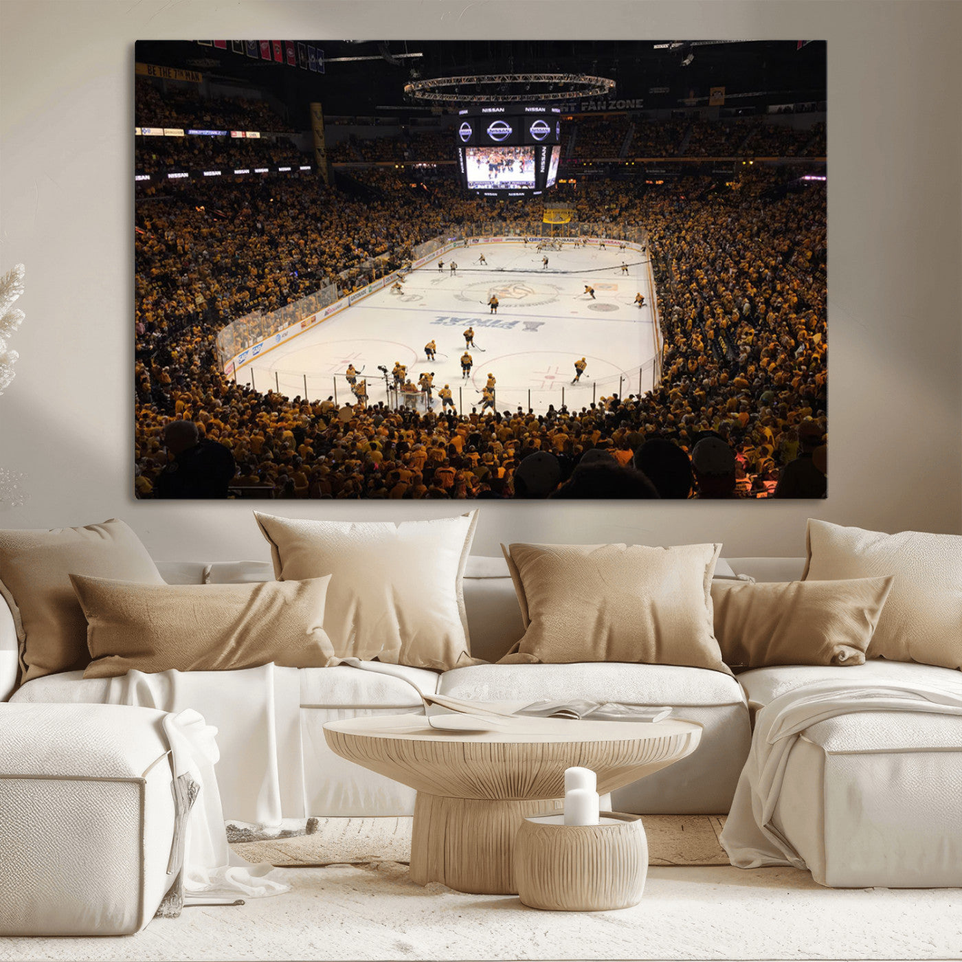 MGV-CV-36X24 - Bridgestone Arena - Nashville Predators Hockey Team Print - Nashville Wall Art Canvas Print