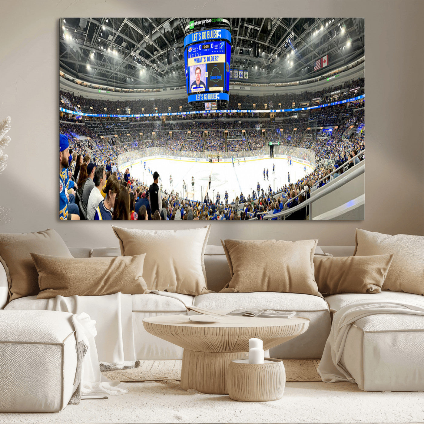 MGV-CV-36X24 - Enterprise Center | Missouri St. Louis Blues Ice Hockey Stadium Wall Art | Canvas Print | Ready to