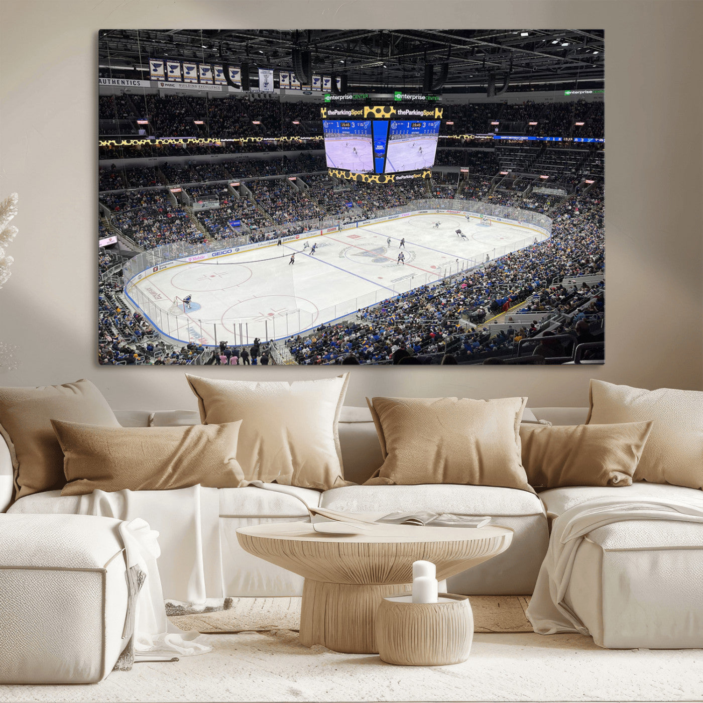 MGV-CV-36X24 - Enterprise Center Missouri St. Louis Blues Hockey Stadium Wall Art Canvas Print