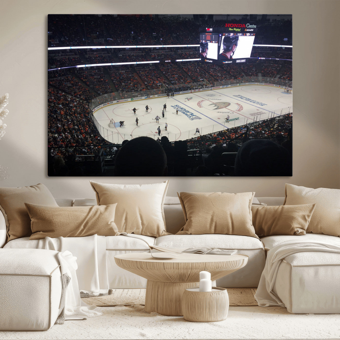 MGV-CV-36X24 - Honda Center California Anaheim Ducks Hockey Stadium Wall Art, Honda Center California Stadium Wall