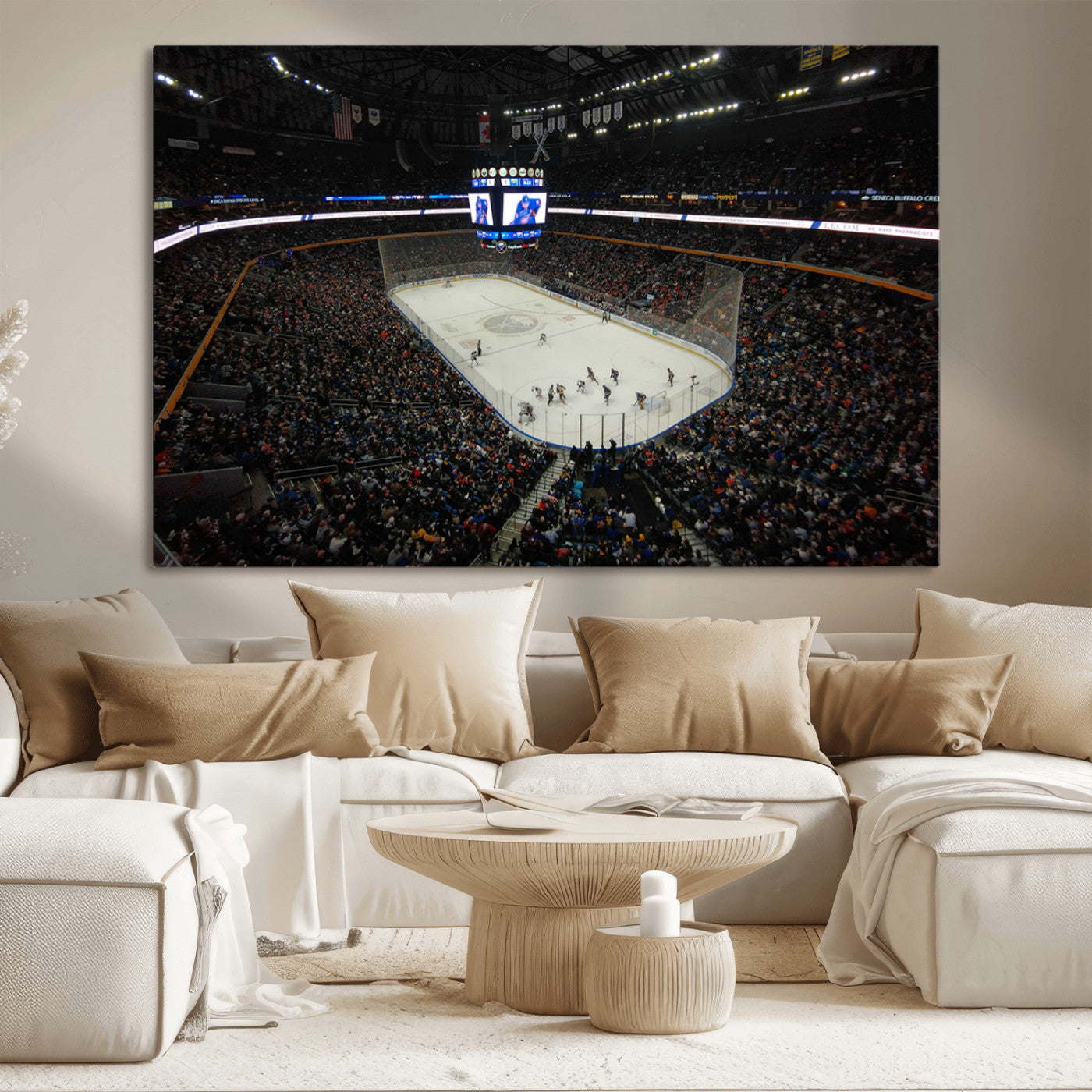 MGV-CV-36X24 - KeyBank Center New York Buffalo Sabres Hockey Stadium Canvas Print Wall Art