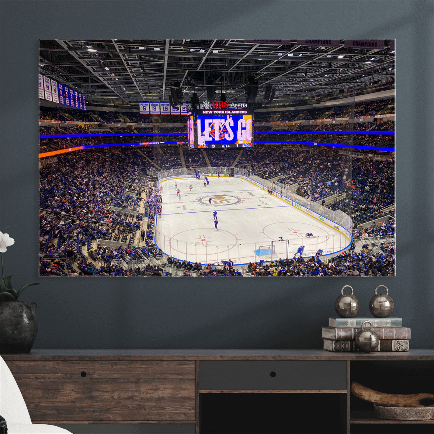 78692-MGV-CV-36X24-UBS Arena Elmont New York Islanders Ice Hockey Wall Art, UBS Arena Elmont Wall Art Canvas Print