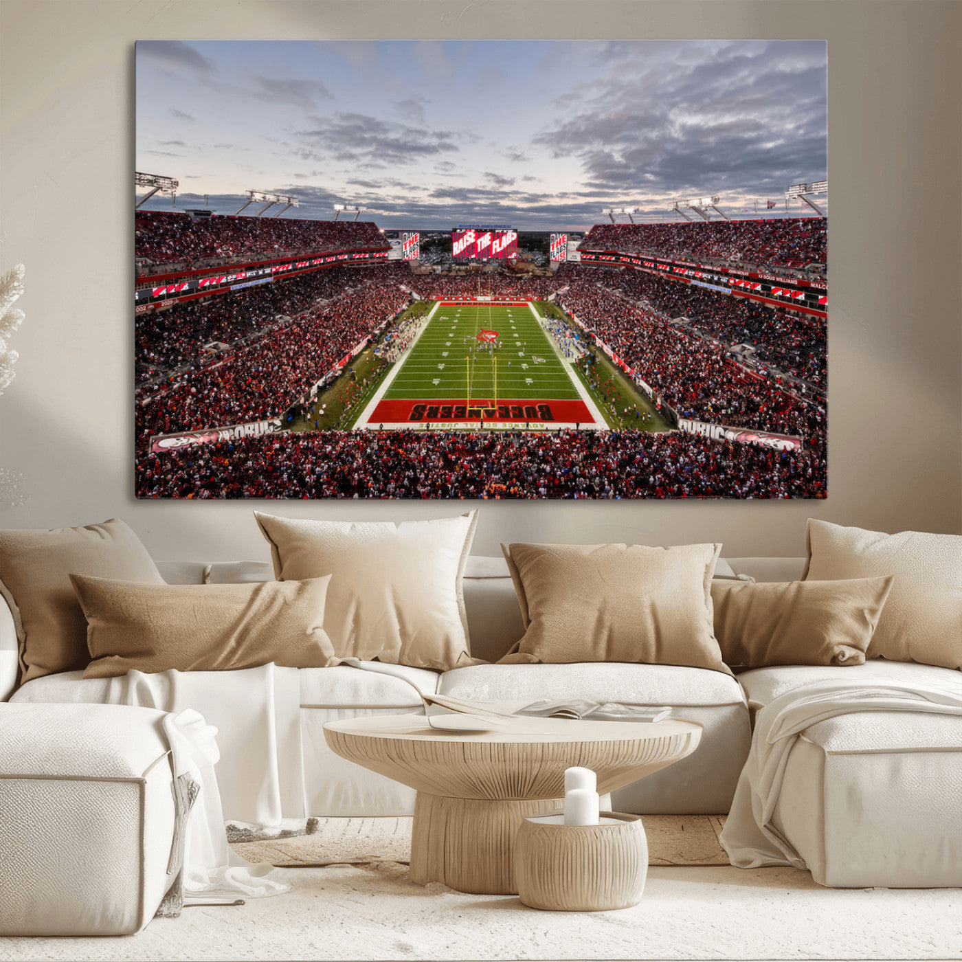 MGV-CV-36X24 - Florida Tampa Raymond James Stadium Wall Art Canvas Print - NFL Football Stadium Print Canvas