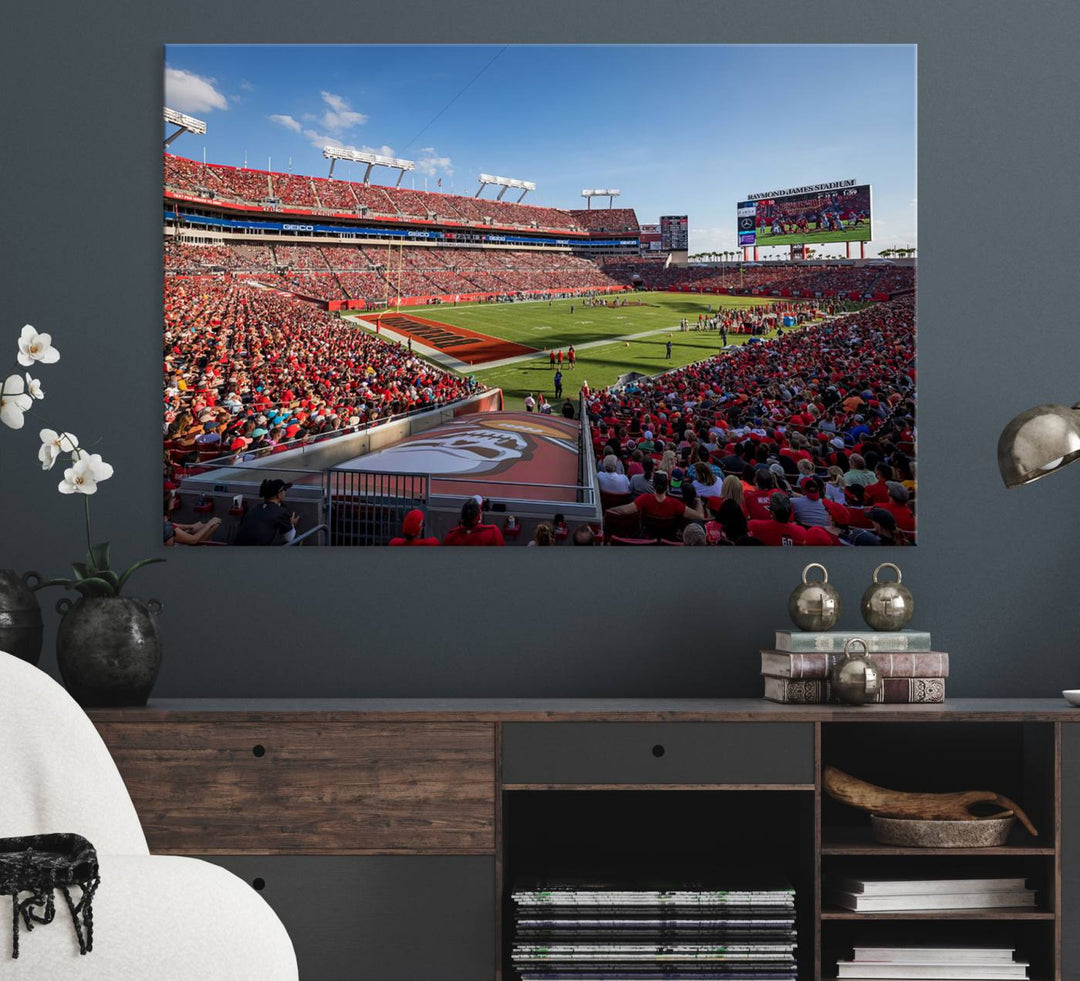 Tampa Stadium Wall Art Canvas Print.