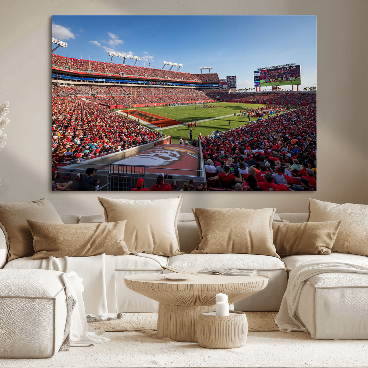 MGV-CV-36X24 - Florida Tampa Raymond James Stadium Wall Art Canvas Print - NFL Football Stadium Print