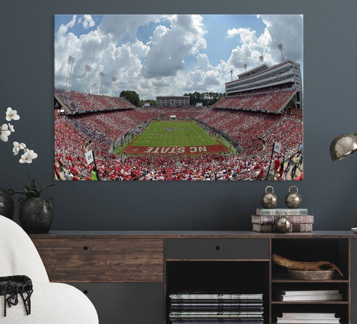 Canvas print of Carter-Finley Stadium, showcasing the NC State Wolfpack.