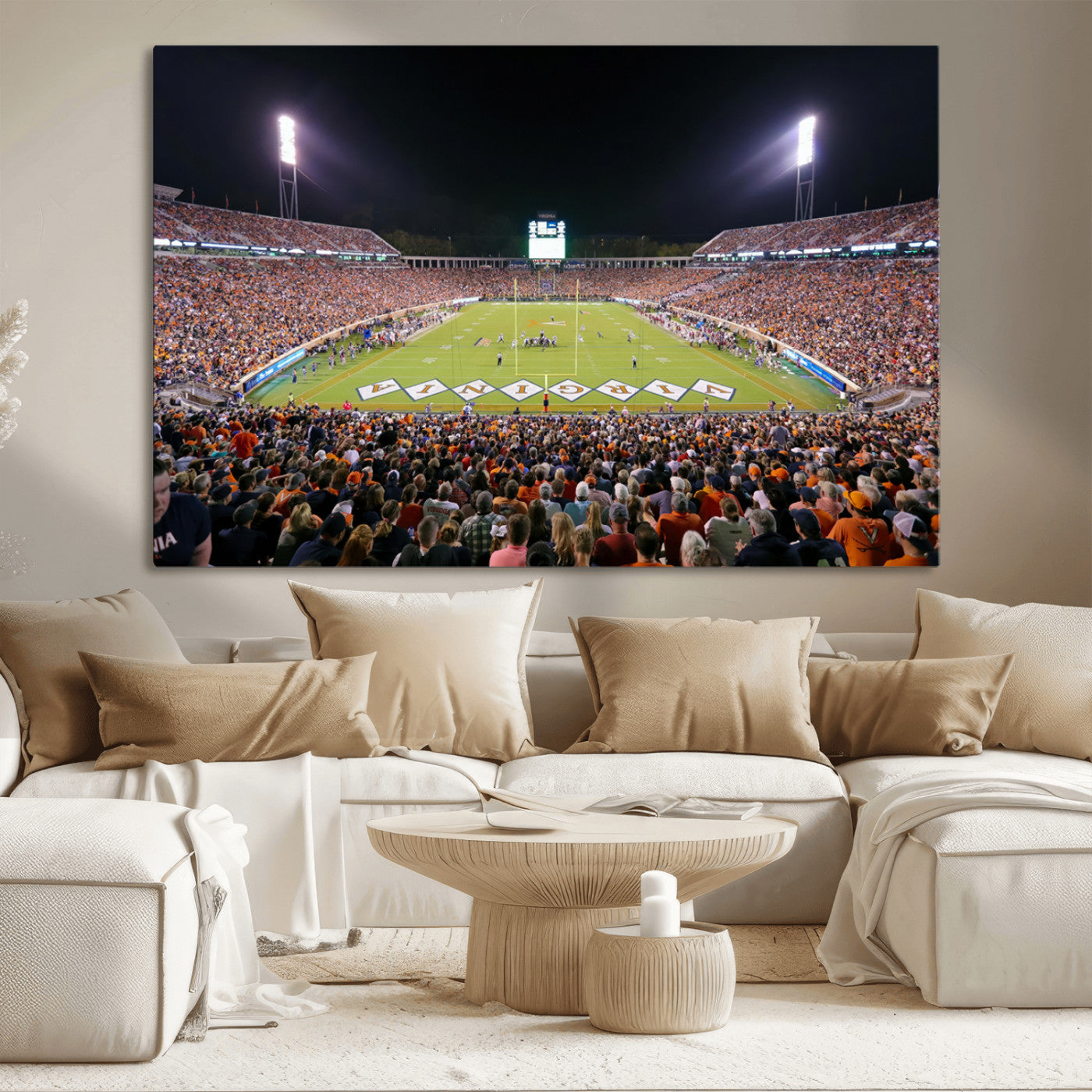 MGV-CV-36X24 - Virginia Cavaliers Football Team Print - Charlottesville Scott Stadium Wall Art Canvas Print