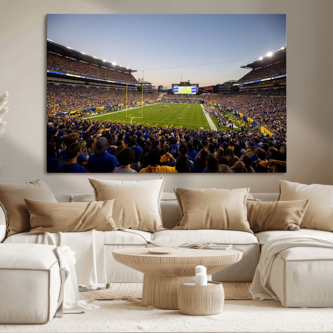 MGV-CV-36X24 - Pittsburgh Panthers Football Team Print - Pittsburgh Acrisure Stadium Wall Art Canvas Print