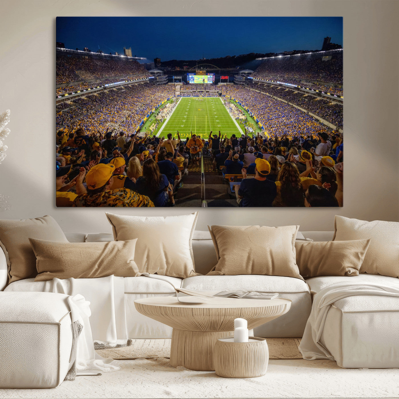 MGV-CV-36X24 - Pittsburgh Panthers Football Team Print - Pittsburgh Acrisure Stadium Wall Art Canvas Print