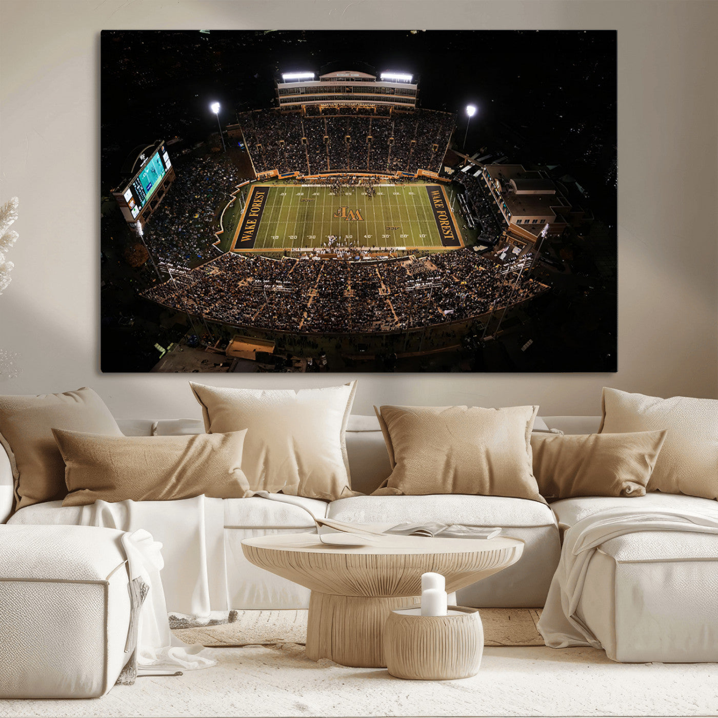 MGV-CV-36X24 - Wake Forest University Demon Deacons Canvas Printi, Football Team Print - Winston-Salem Allegacy