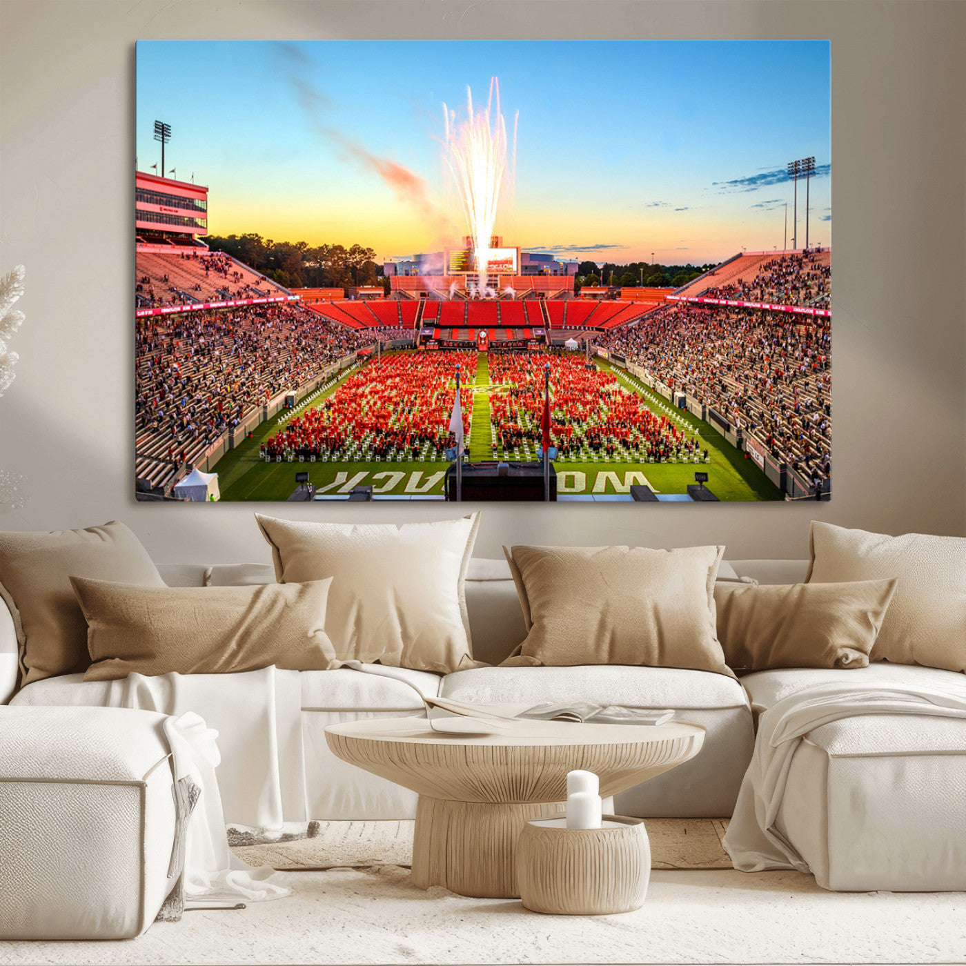 MGV-CV-36X24 - North Carolina State University Canvas Print, North Carolina State University Wolfpack Football Team