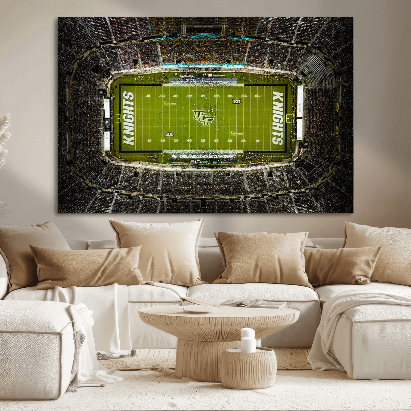 MGV-CV-36X24 - UCF Knights Football Team Print - Orlando FBC Mortgage Stadium Wall Art, UCF Knights Canvas Print