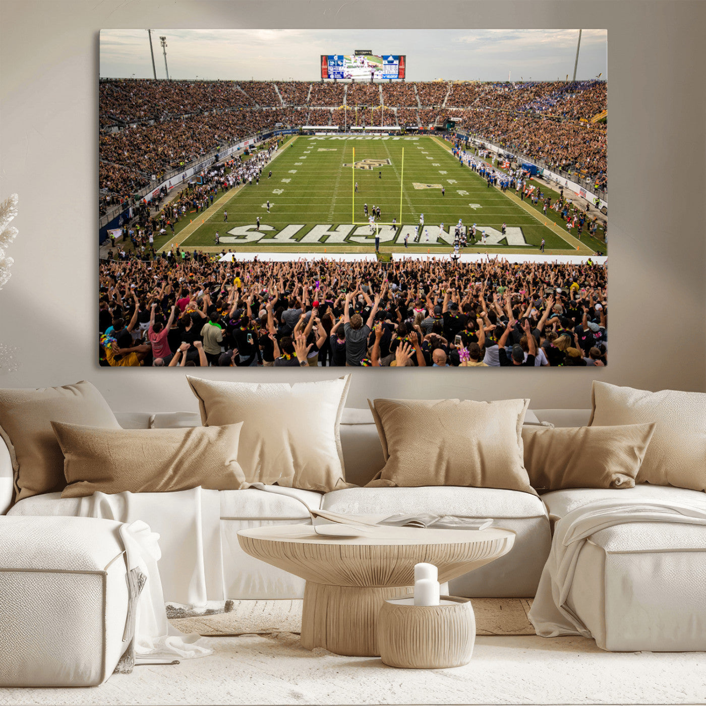 MGV-CV-36X24 - UCF Knights Football Team Print - Orlando FBC Mortgage Stadium Canvas Print