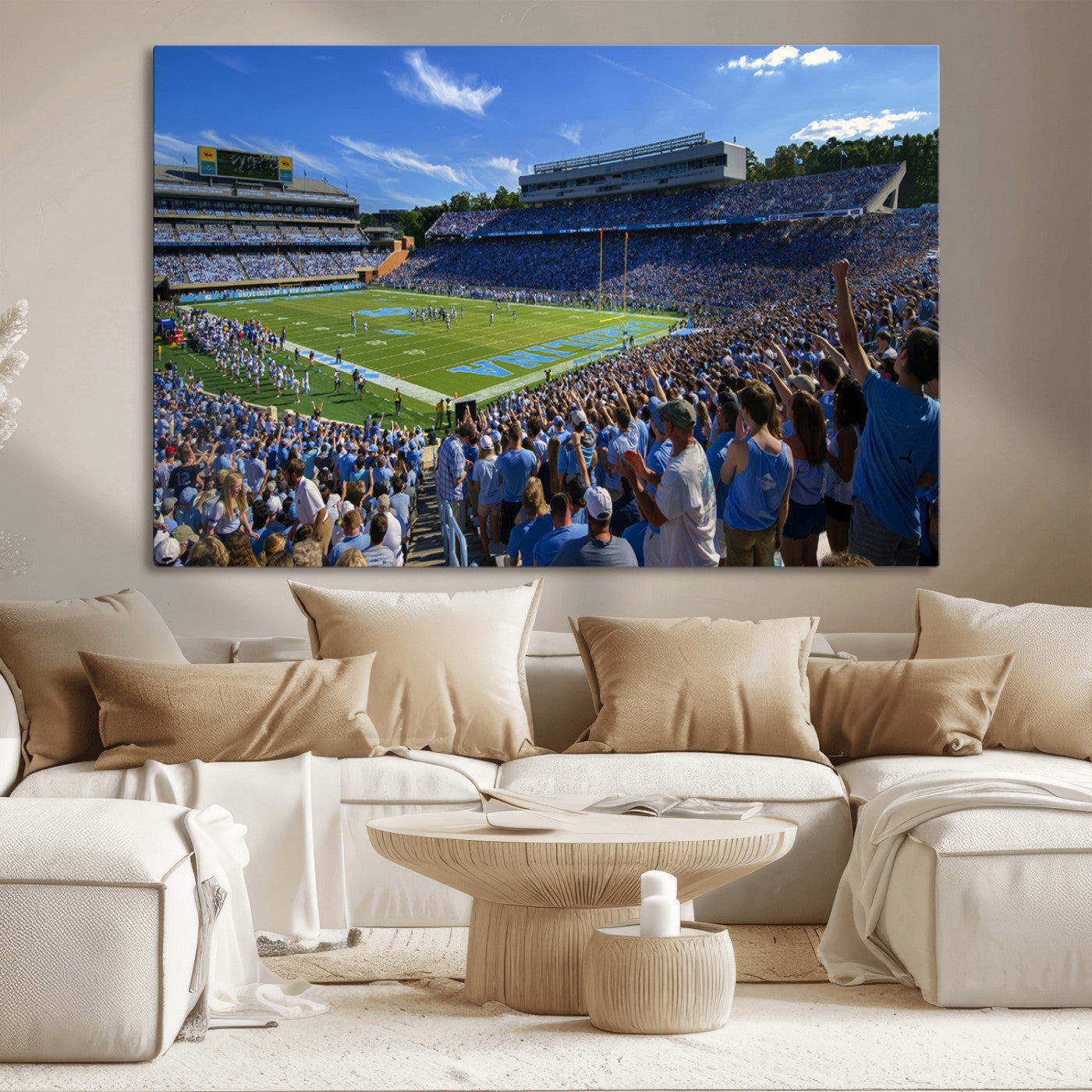MGV-CV-36X24 - University of North Carolina Tar Heels Team Canvas Print - Chapel Hill Kenan Memorial Stadium Wall