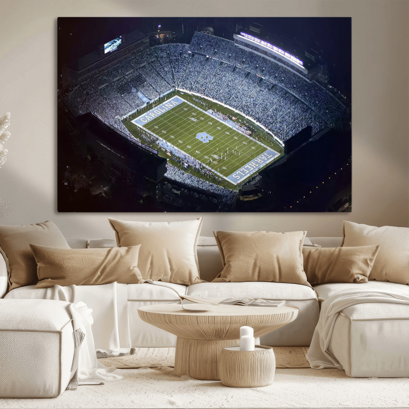 MGV-CV-36X24 - University of North Carolina Tar Heels Football Team Print - Chapel Hill Kenan Memorial Stadium