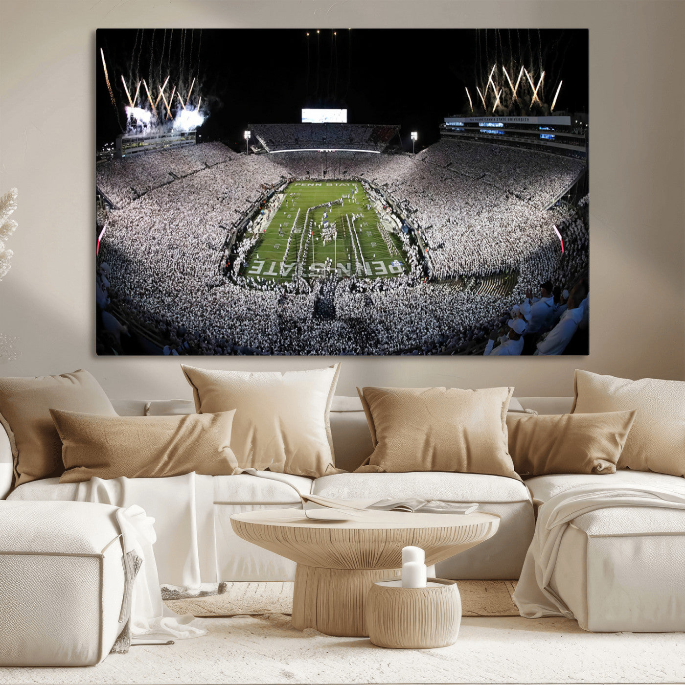 84537-MGV-CV-36X24-Penn State Beaver Stadium Canvas Wall Art - Nittany Lions Football Print