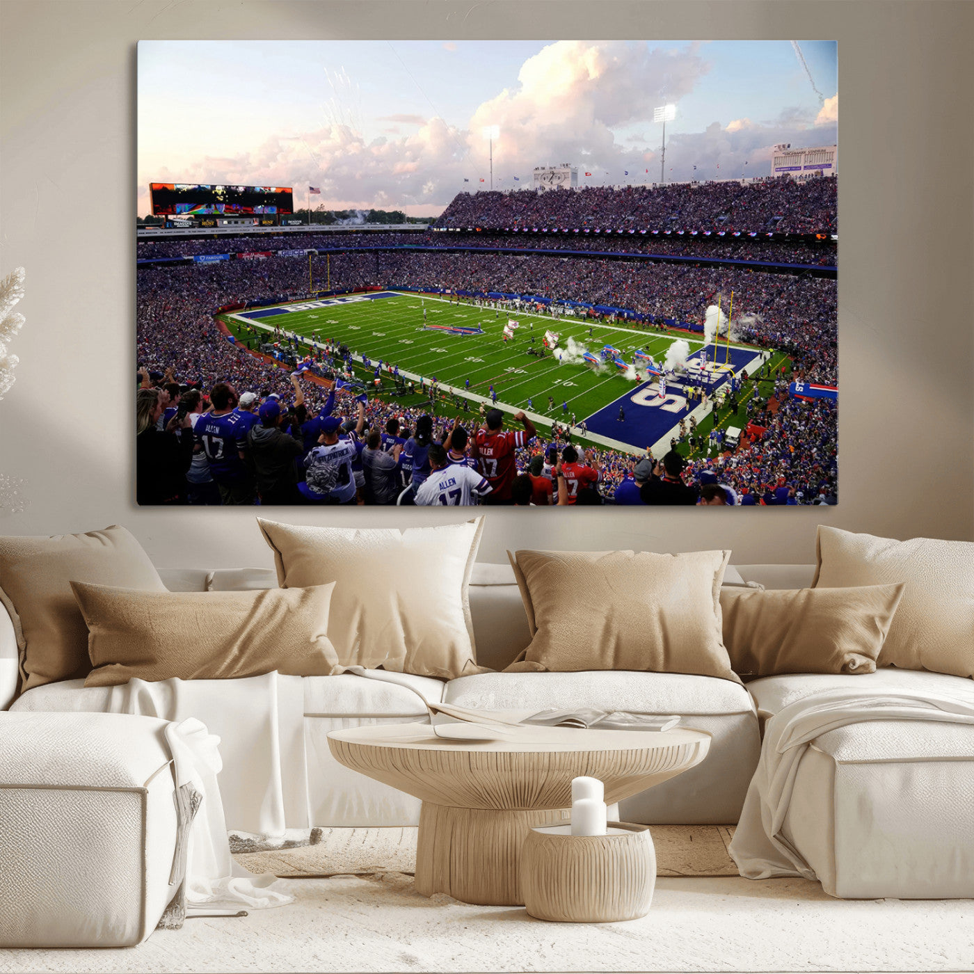 MGV-CV-36X24 - Buffalo Bills Football Team Print - Buffalo Highmark Stadium Wall Art Canvas Print