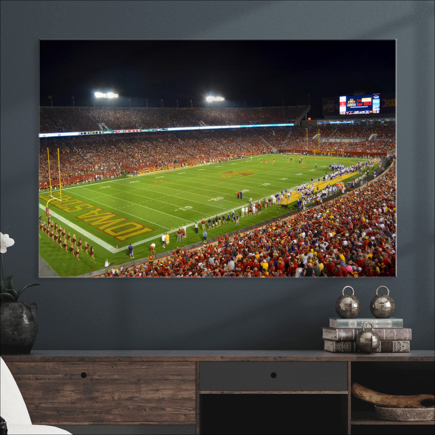 27211-MGV-CV-36X24-Iowa State University Cyclones Football Team Print - Ames Jack Trice Stadium Canvas Print