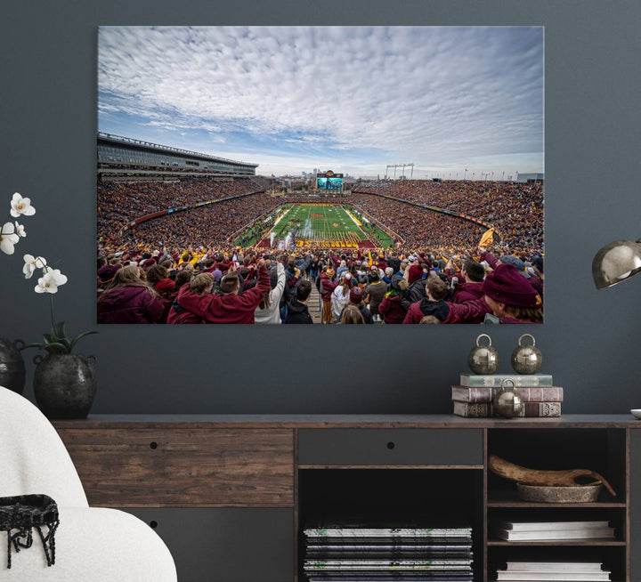 The University of Minnesotas Huntington Bank Stadium features vibrant wall art.