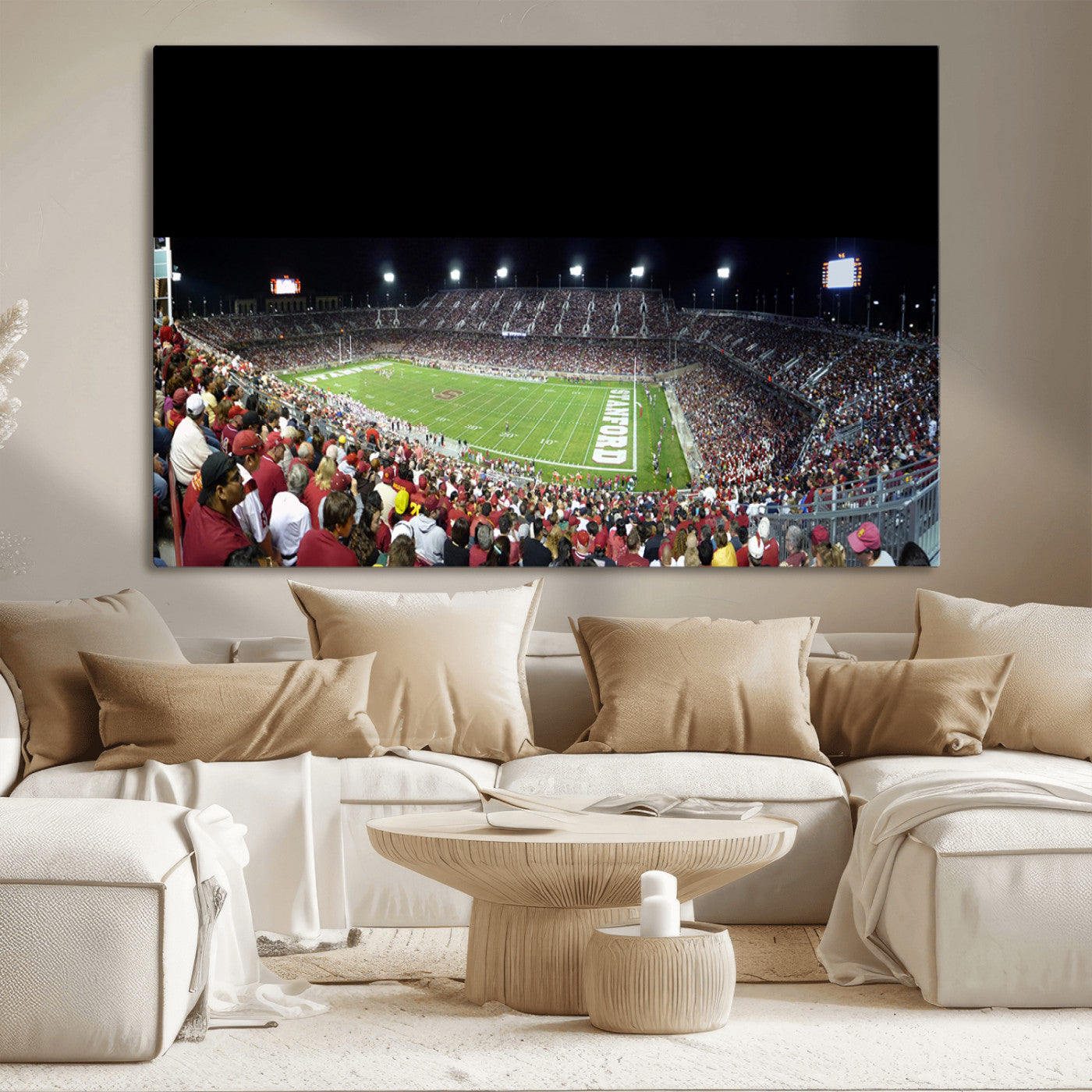 MGV-CV-36X24 - Stanford University Cardinal Football Team Print - Stanford Stadium Wall Art Canvas Print
