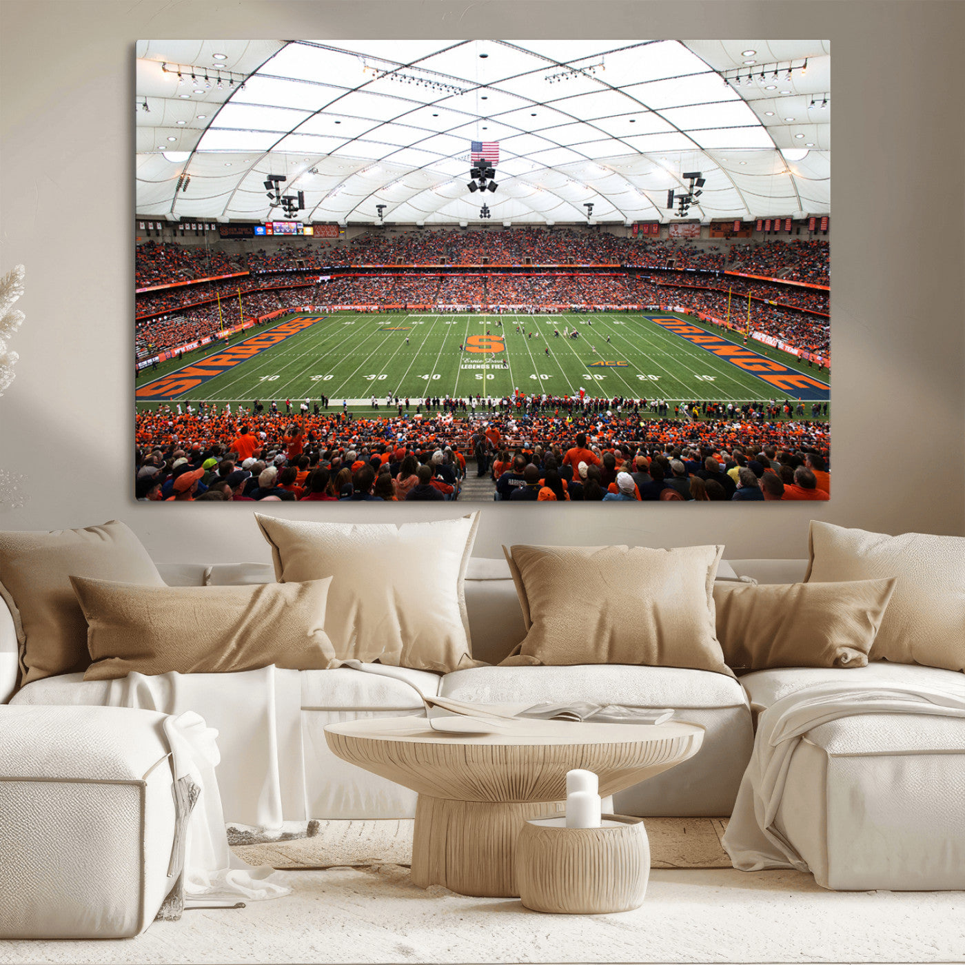 MGV-CV-36X24 - Syracuse University Orange Football Team Print - Syracuse JMA Wireless Dome Wall Art Canvas Print