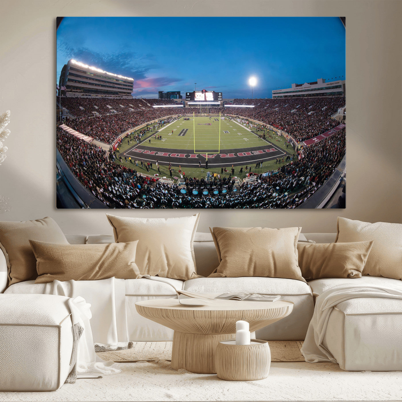 MGV-CV-36X24 - Texas Tech Red Raiders Canvas, Framed Football Team Print - Lubbock Jones AT&T Stadium Wall Art