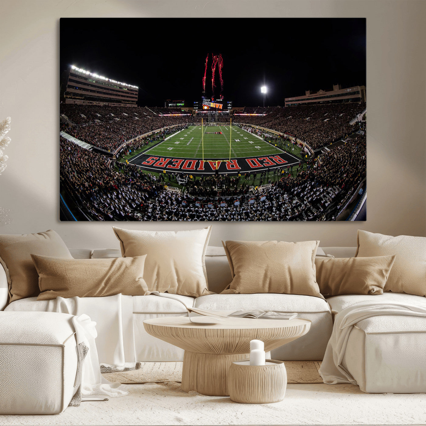 MGV-CV-36X24 - Framed Texas Tech Red Raiders Stadium Canvas, Texas Tech Red Raiders Football Team Print - Lubbock