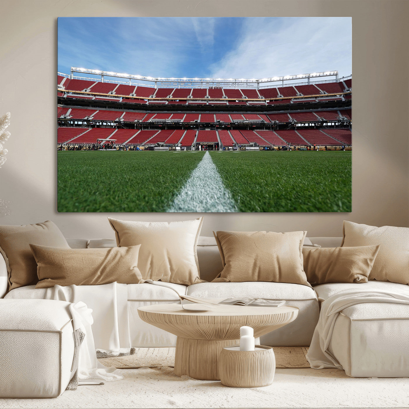 MGV-CV-36X24 - University of Tulsa Golden Hurricane Football Team Print - Tulsa H.A. Chapman Stadium Wall Art