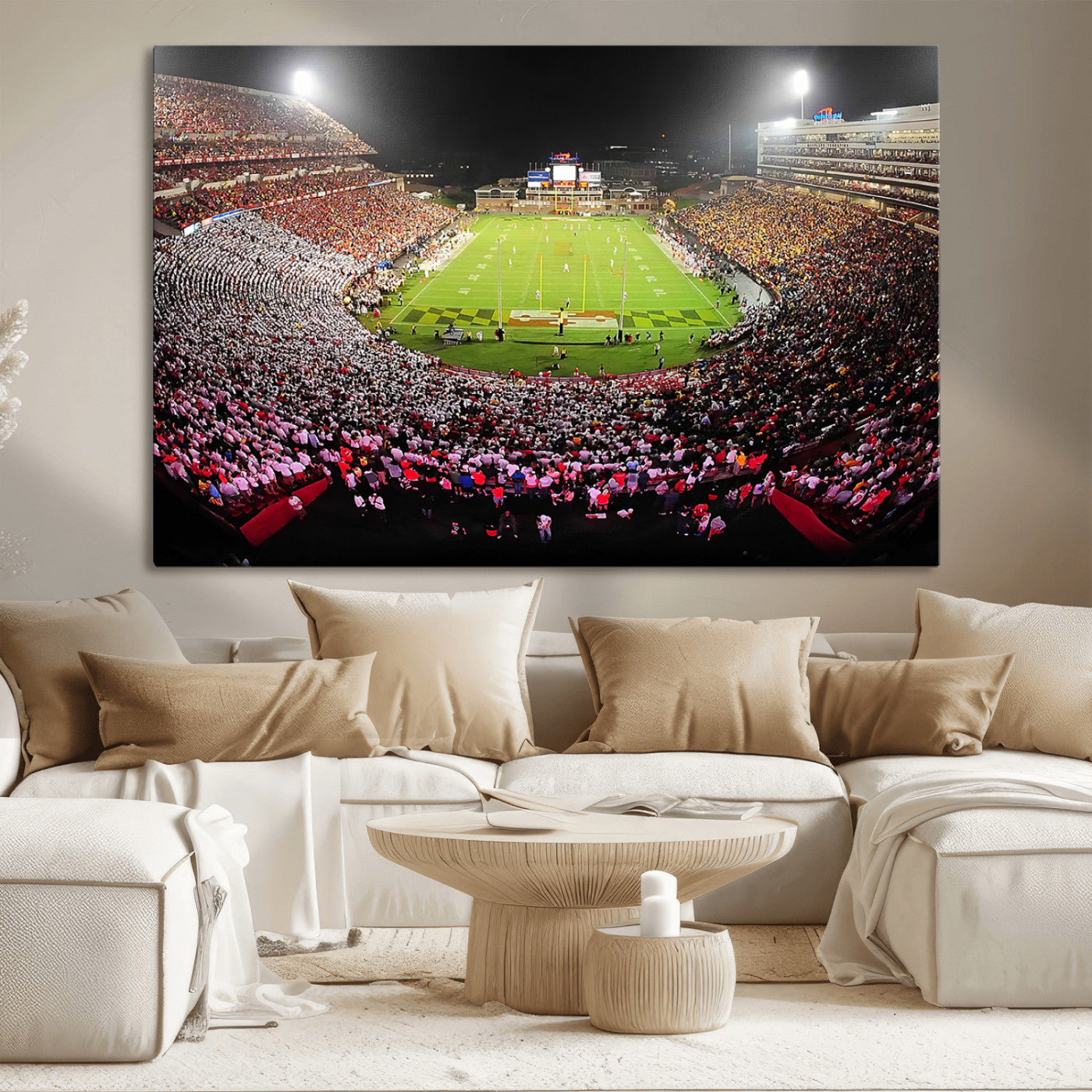 MGV-CV-36X24 - University of Maryland Terrapins Football Team Print - College Park SECU Stadium Wall Art Canvas
