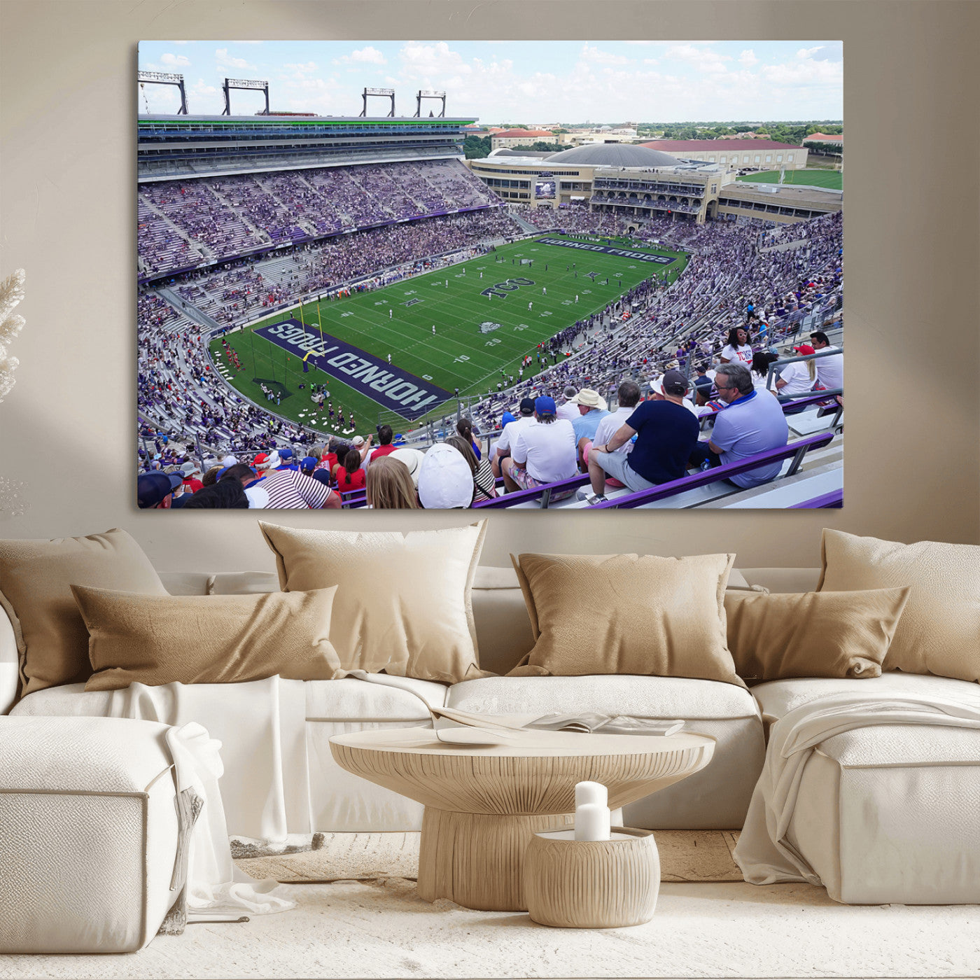 MGV-CV-36X24 - The Texas Christian University TCU Horned Frogs Football Team Print - Fort Worth Amon G. Carter