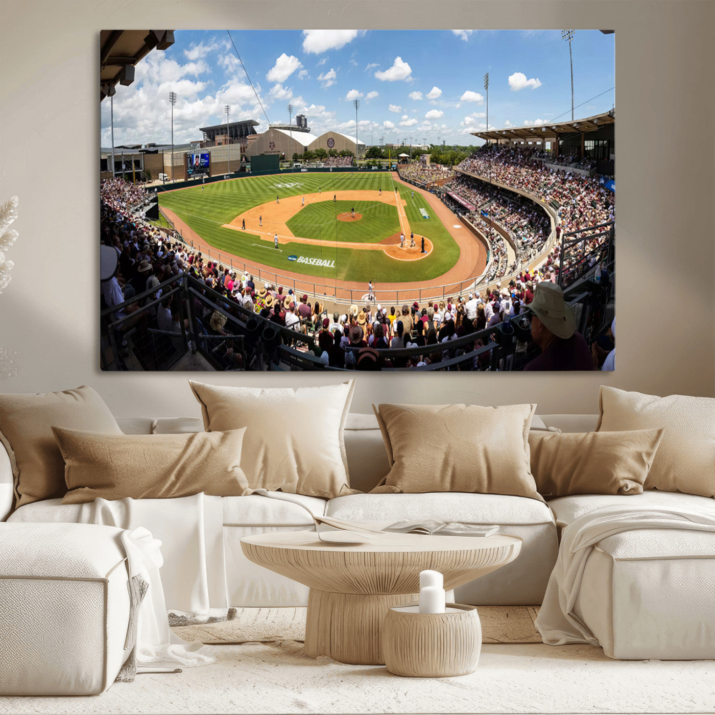 MGV-CV-36X24 - The Texas A&M University Aggies Athletics Team Print - College Station Kyle Field Wall Art Canvas