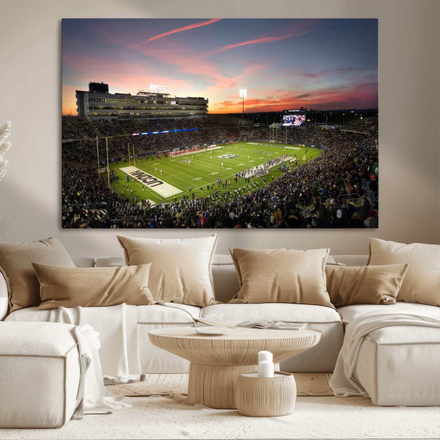 MGV-CV-36X24 - The University of Connecticut UCONN Huskies Football Team Print - East Hartford Pratt & Whitney