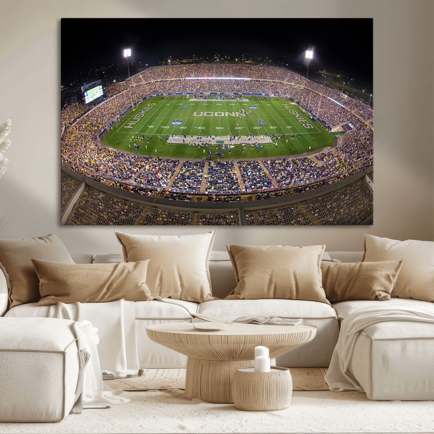 MGV-CV-36X24 - The University of Connecticut UCONN Huskies Football Team Print - East Hartford Pratt & Whitney