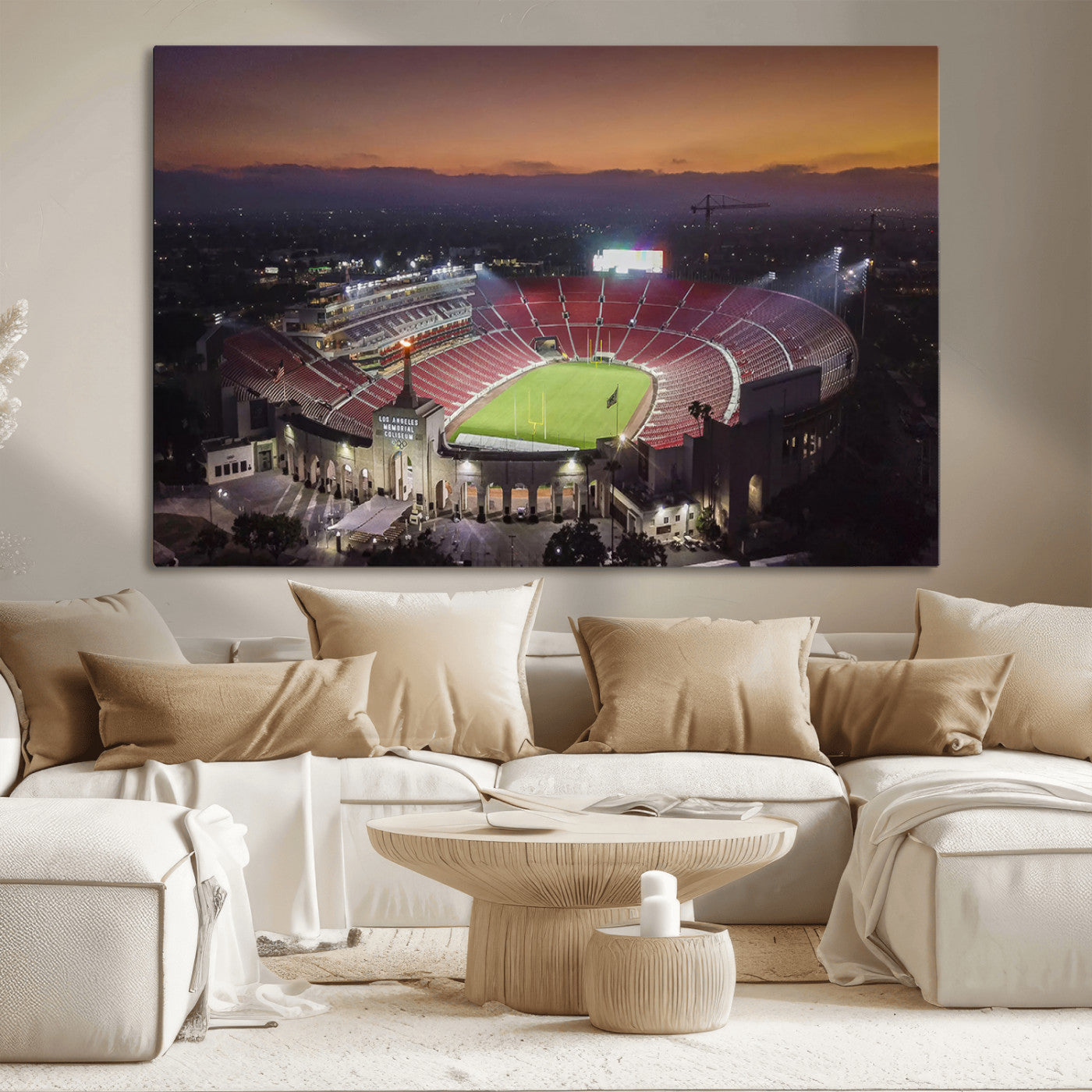 MGV-CV-36X24 - The University of Southern California USC Trojans Football Team Print - Los Angeles Memorial