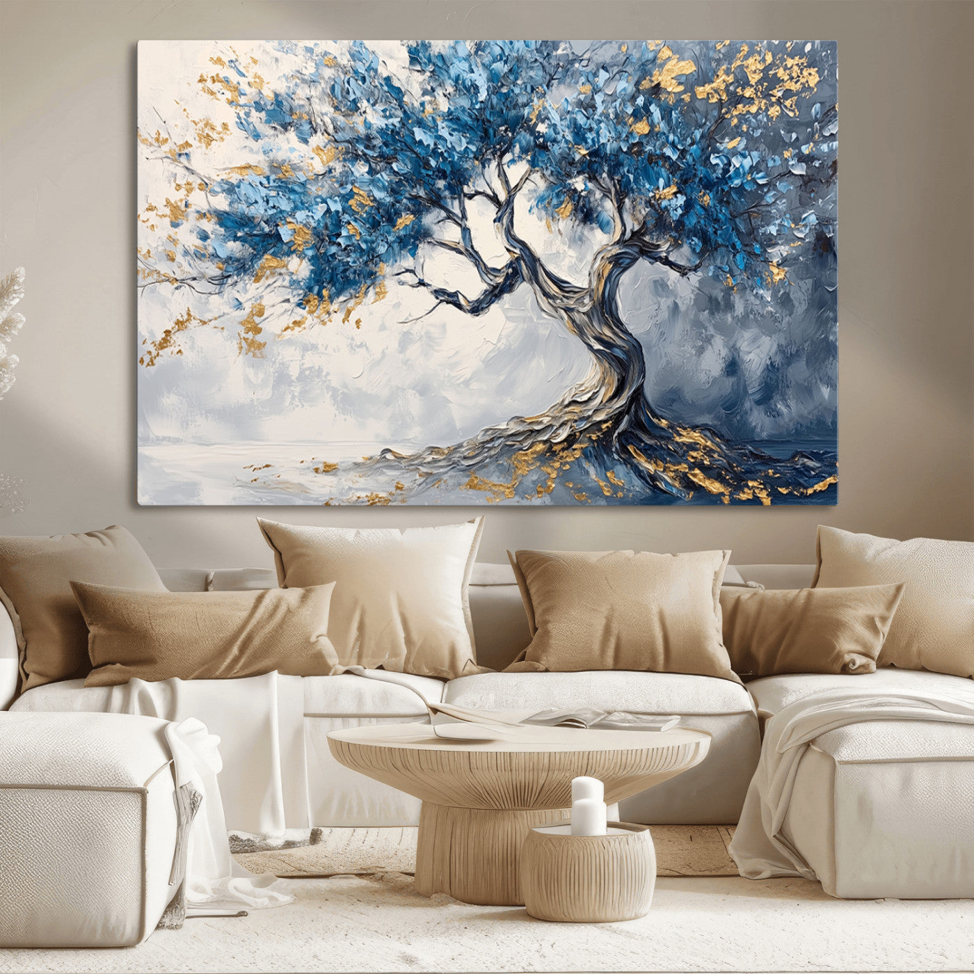 MGV-CV-36X24 - Abstract Tree Painting Canvas Wall Art | Tree of Life Painting Wall Art Canvas Print