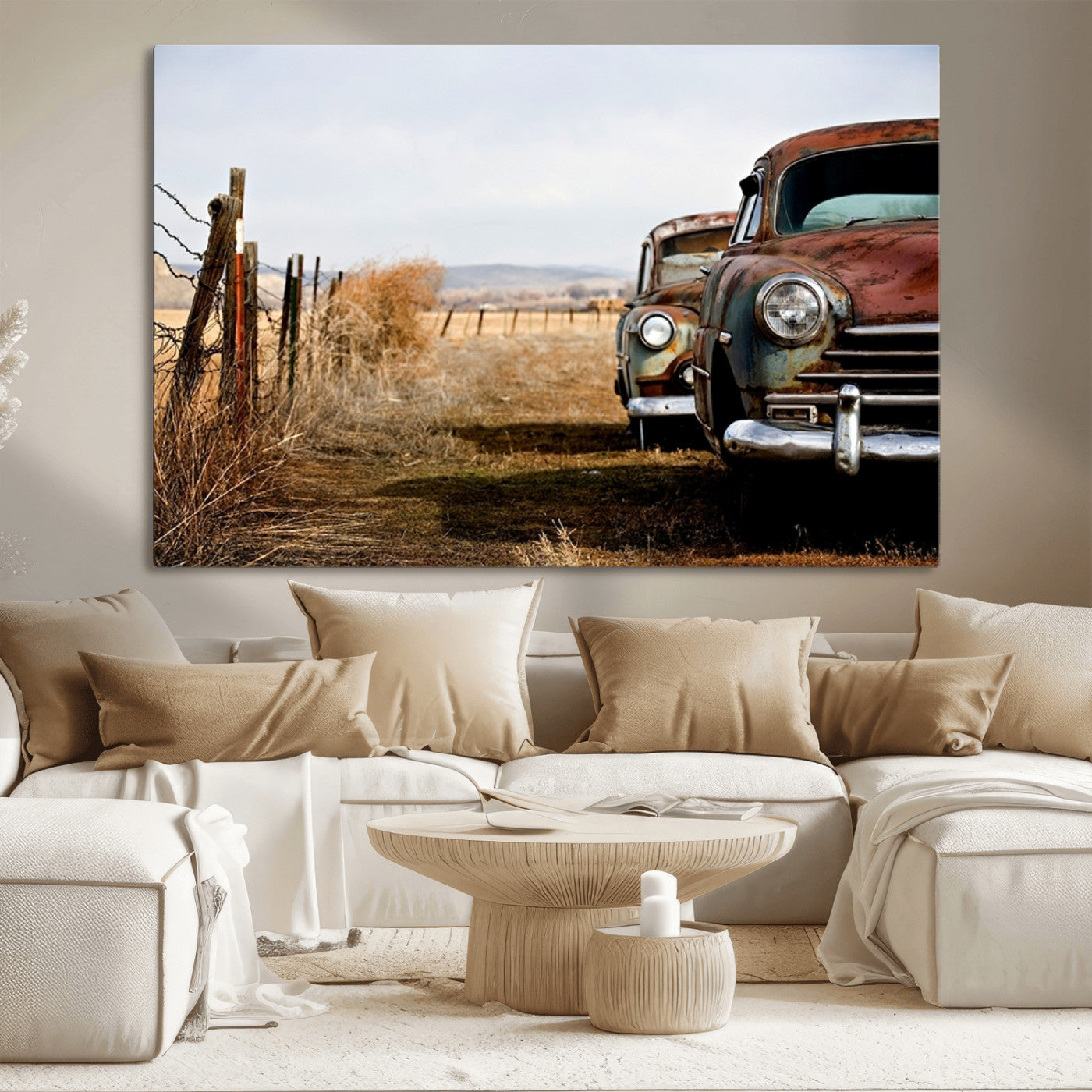 -Classic Cars Vintage Wall Art Canvas Print