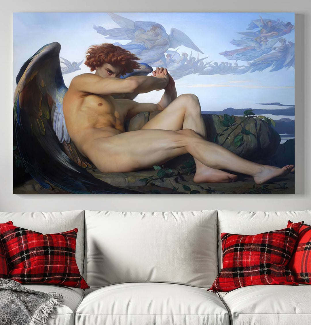 Fallen Angel Wall Art Canvas Print displayed above.