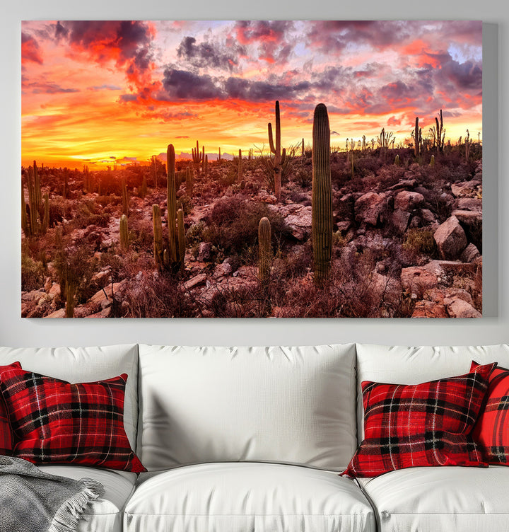 Arizona Desert Print, Western Cowboy Wall Art Print