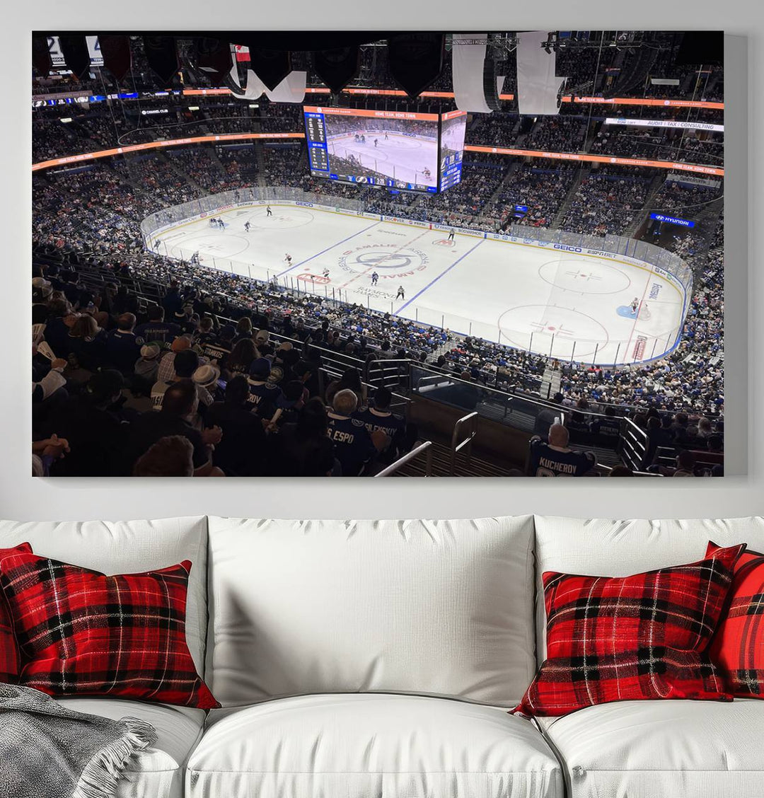 Amalie Arena Florida Wall Art Canvas Print - NHL Hockey Stadium Print