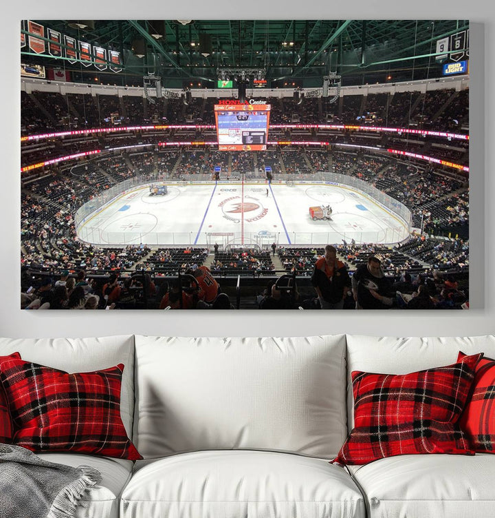 Honda Center California Anaheim Ducks Ice Hockey Stadium Wall Art Canvas Print