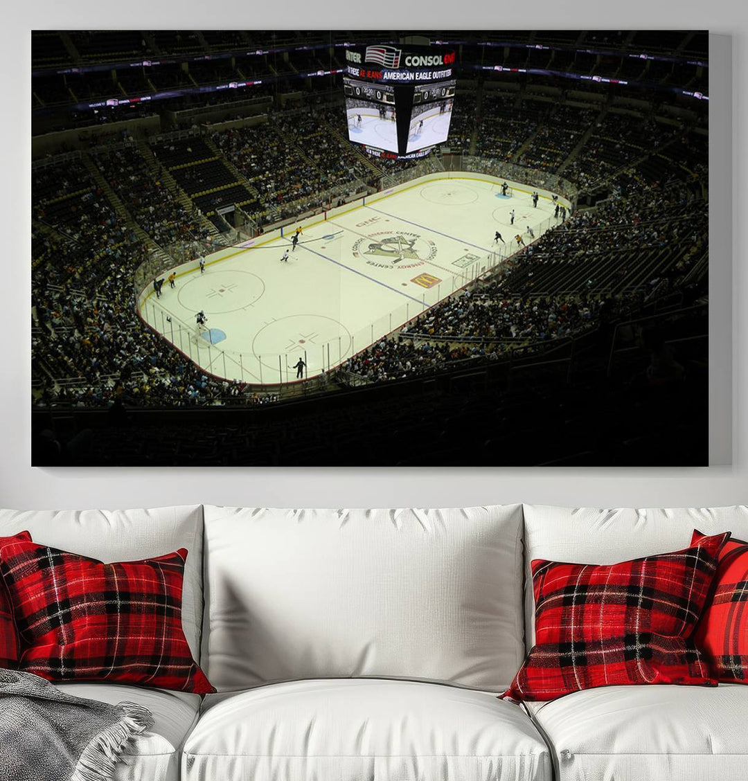 PPG Paints Arena Pennsylvania Pittsburgh Penguins Hockey Stadium Wall Art Canvas Print