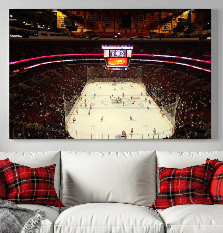 Wachovia Center Priort of Lyers Game Ice Hockey Stadium Wall Art Canvas Print