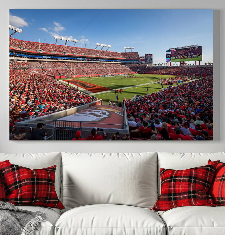 Tampa Stadium Wall Art Canvas Print.