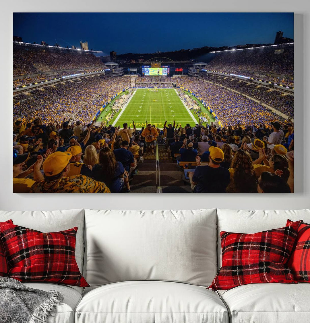 Pittsburgh Panthers Football Team Print - Pittsburgh Acrisure Stadium Wall Art Canvas Print