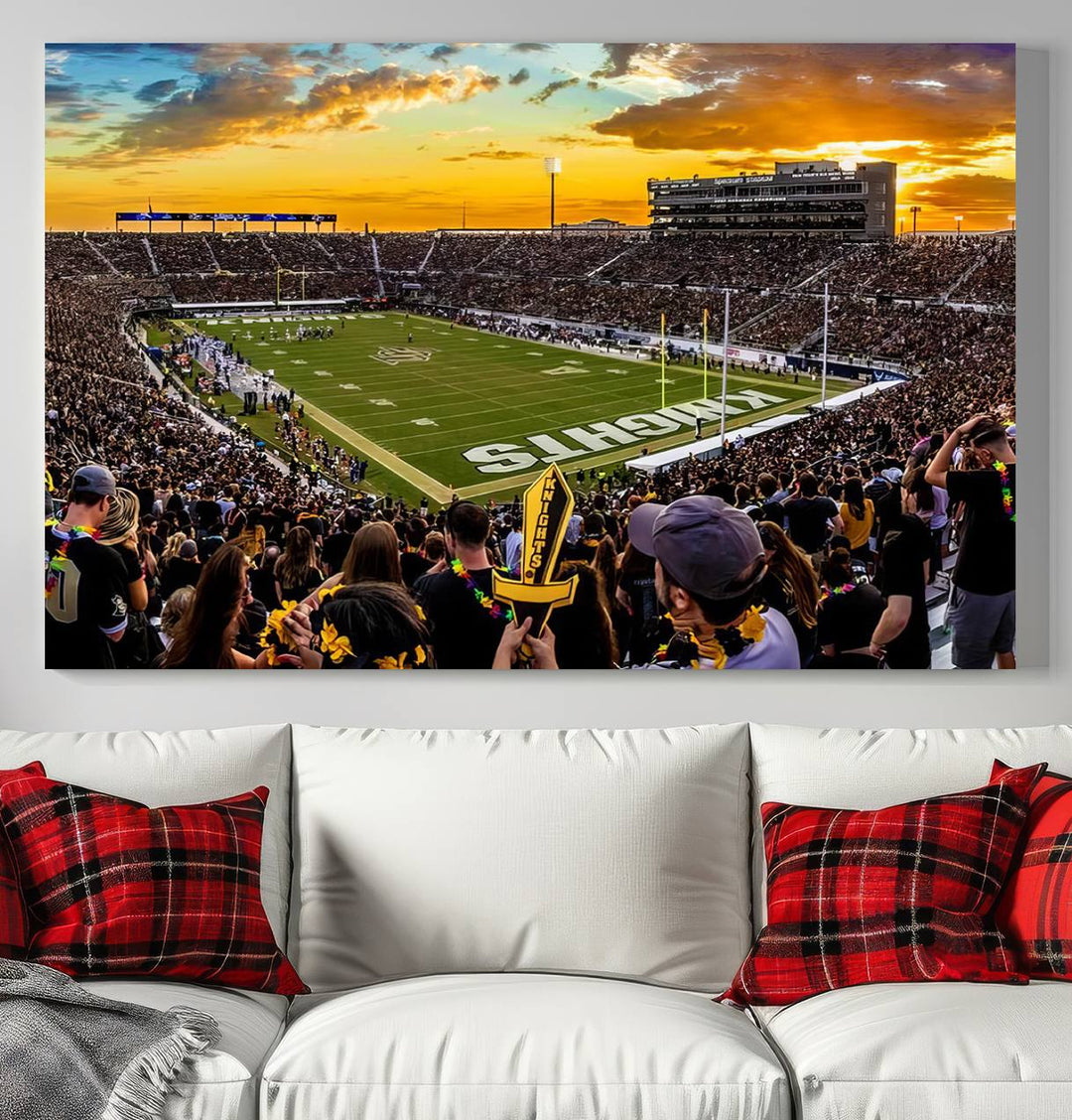 UCF Knights Football Team Print - Orlando FBC Mortgage Stadium Wall Art Canvas Print