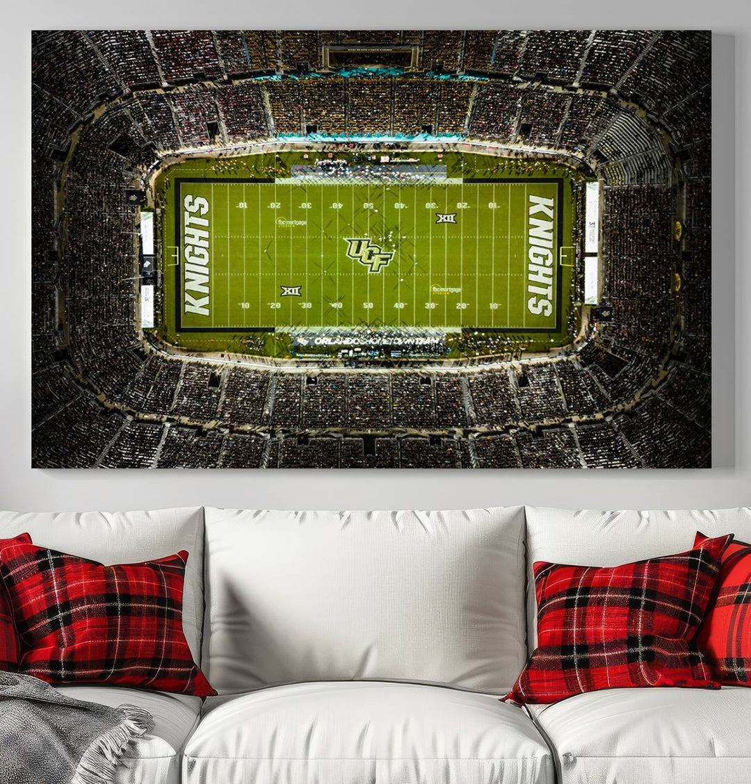 UCF Knights Football Team Print - Orlando FBC Mortgage Stadium Wall Art Canvas Print