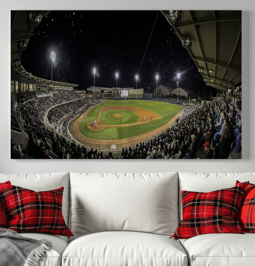 Olsen Field at Blue Bell Park - Texas A&M Aggies Baseball Stadium Wall Art Canvas Print