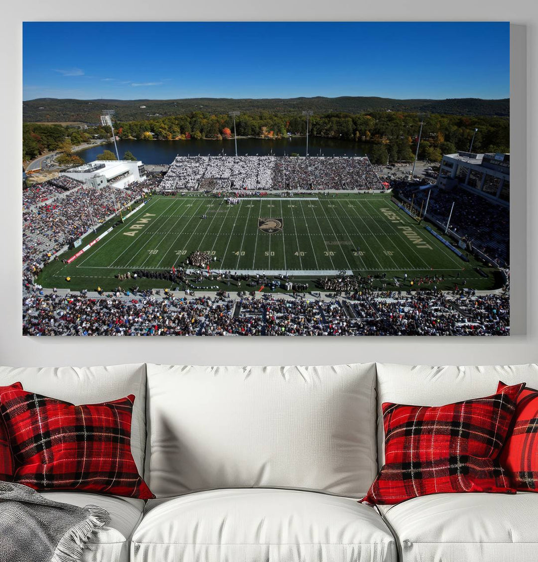 Army Black Knights Football Team Print - West Point Michie Stadium Wall Art Canvas Print